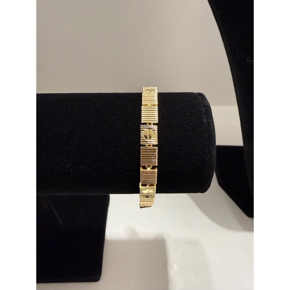 14k gold filled bracelet 7mm 8inch adjustable to 7inch